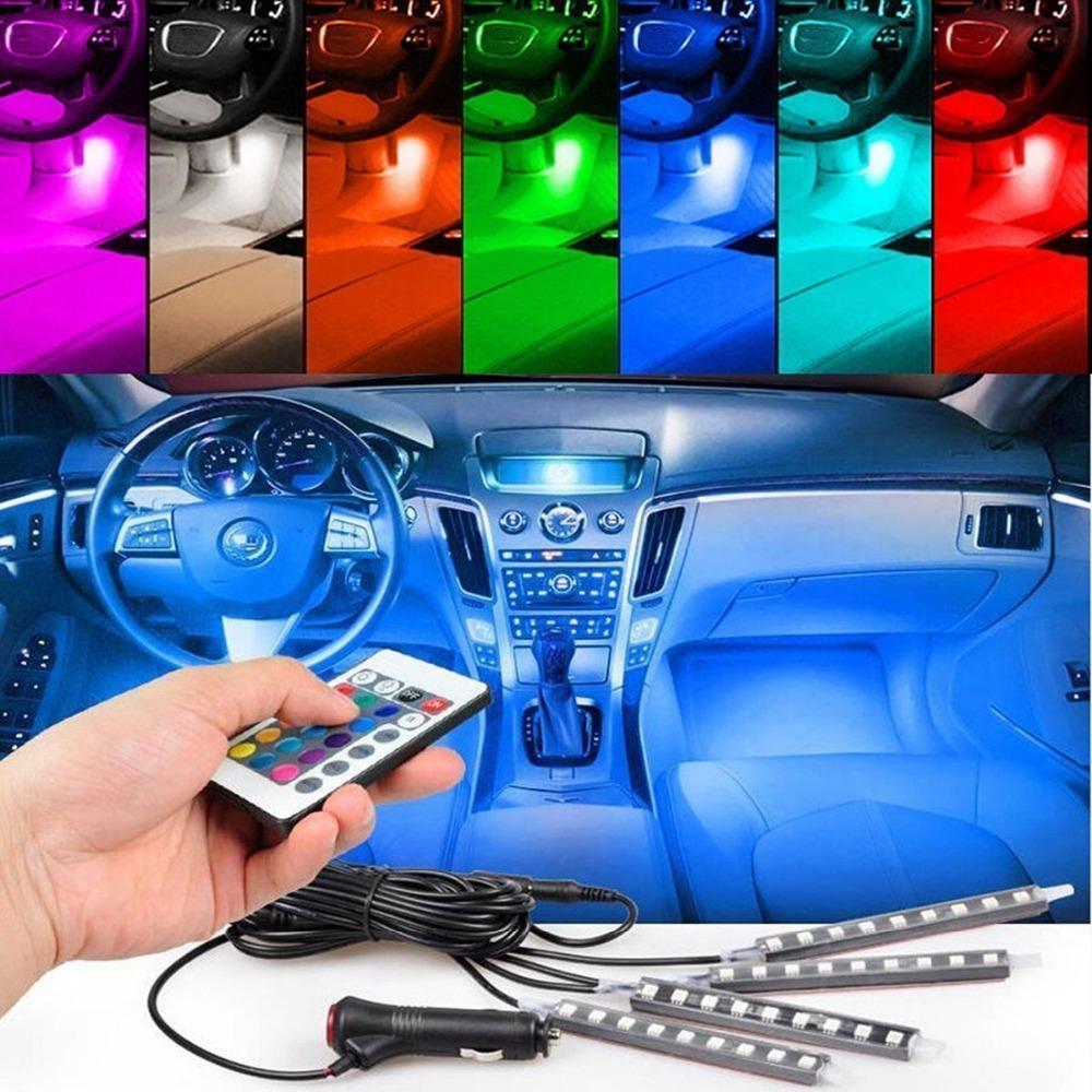 4pcs/et 7 Color LED Car Interior Lighting