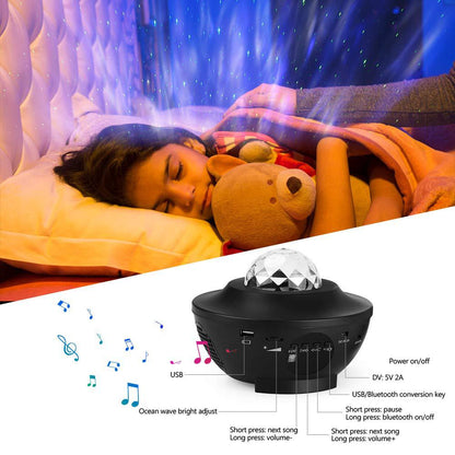 LED Galaxy Star Night Lamp with Music Bluetooth Remote Control