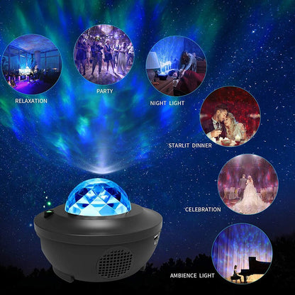 LED Galaxy Star Night Lamp with Music Bluetooth Remote Control