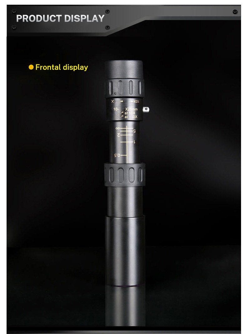 10-30×25 Zoom HD Portable Strong Long Range Professional Spyglass Monocular