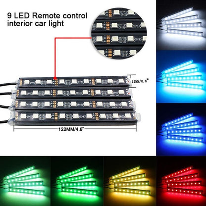 4pcs/et 7 Color LED Car Interior Lighting