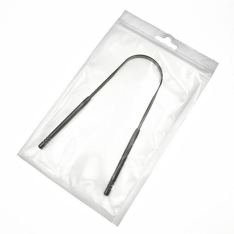 Stainless steel tongue scraper