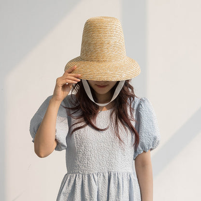 Summer New Versatile Straw High Straw Hat