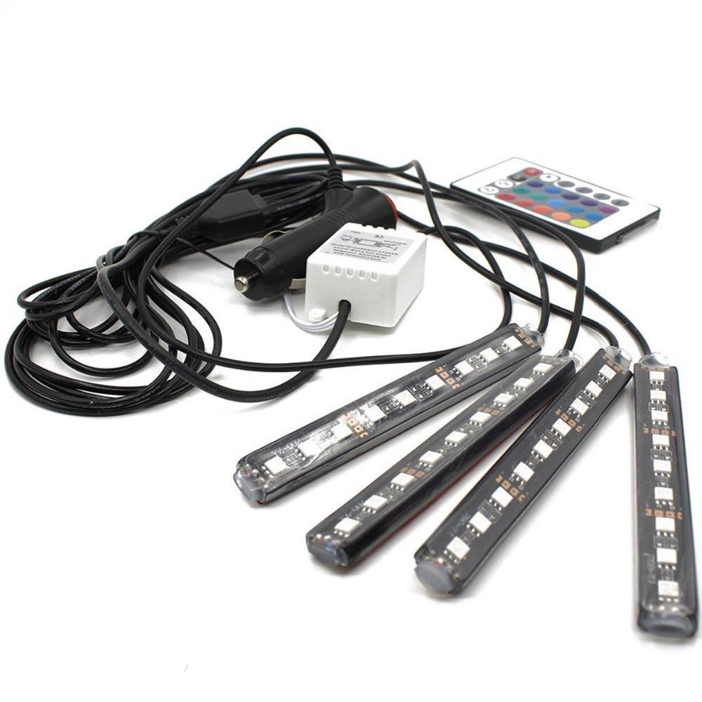 4pcs/et 7 Color LED Car Interior Lighting