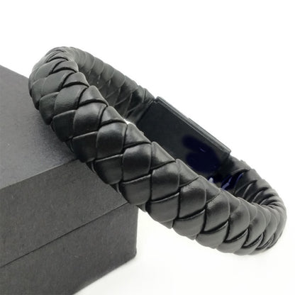 Vape only Wearable Leather Braided USB Charging Bracelet