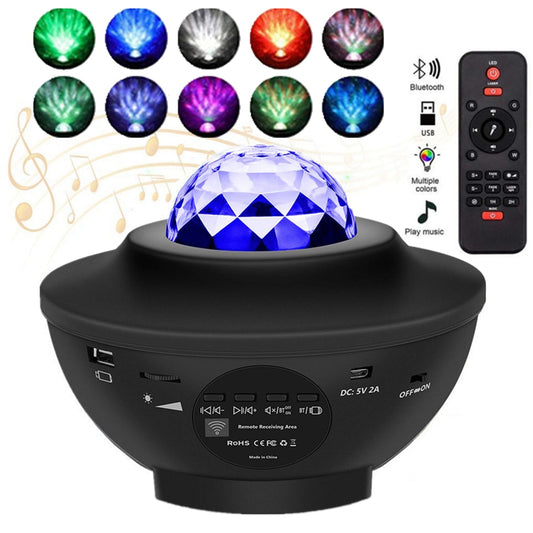 LED Galaxy Star Night Lamp with Music Bluetooth Remote Control