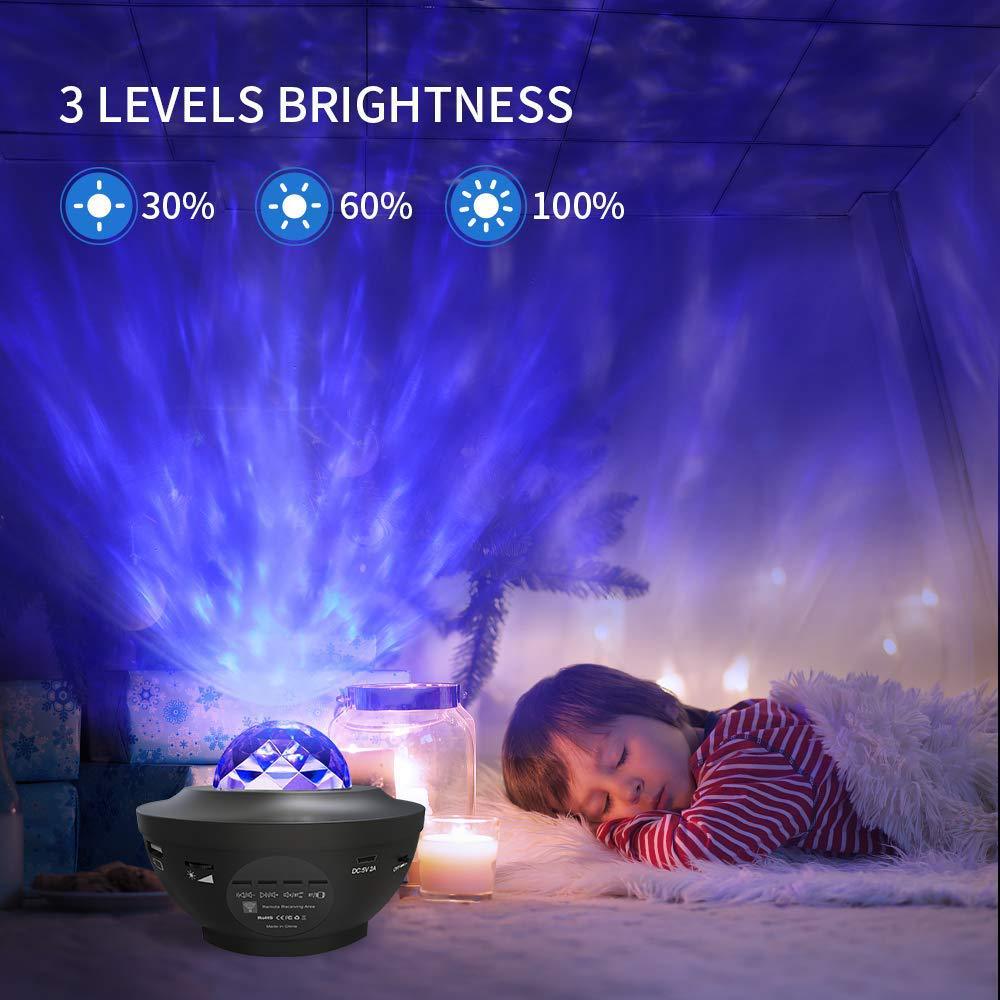 LED Galaxy Star Night Lamp with Music Bluetooth Remote Control