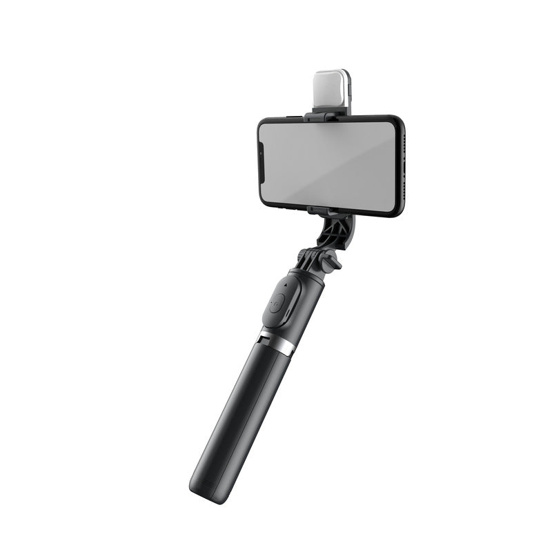 Q02S Remote Control Bluetooth Selfie Tripod Stick.  All-In-One