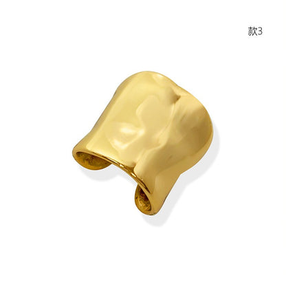 Matte metal brass gold-plated ear bone clip single piece