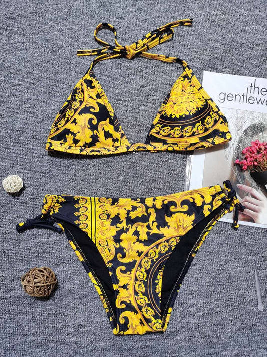 Sexy Retro Print Bikini Swimsuit