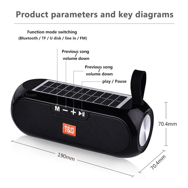 Solar charging Bluetooth Speaker